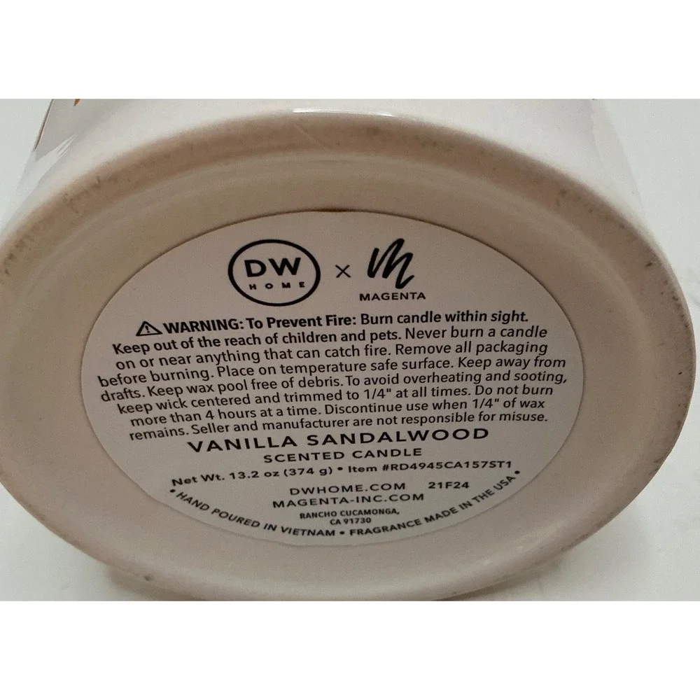 DW Home x Magenta Give Thanks Candle Orange Polka Dot Gnome Hat Lid Vanilla Scen